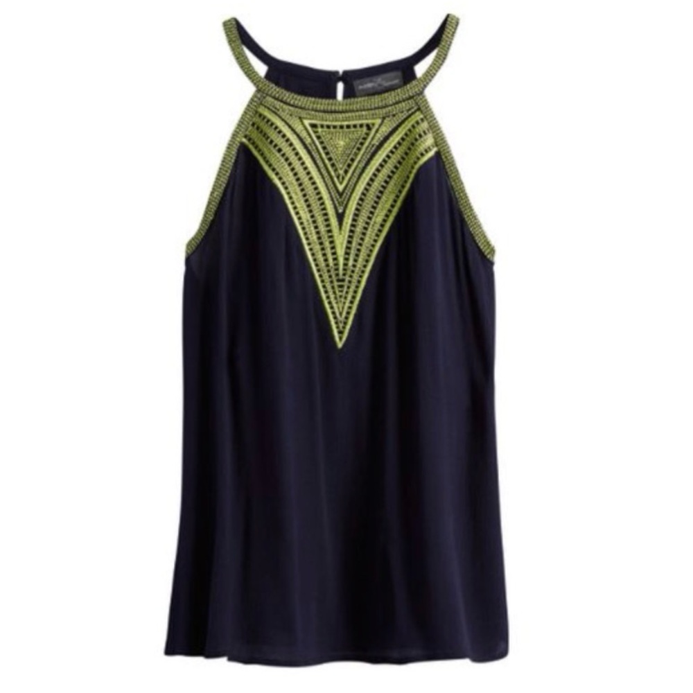 Market & Spruce Almira Embroidered Halter Top